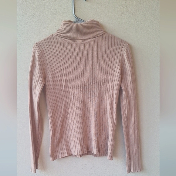 Shein Khaki Turtleneck Ribbed Women's Long Sleeve Sweater Size L - Picture 4 of 5